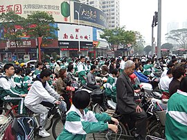 Fietsers in Quanzhou