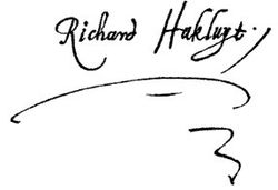 Richard Hakluyts signatur