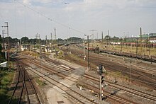 Güterverkehrsanlagen auf der Westseite des Bahnhofs (2012)