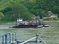 Ferry between Weißenkirchen and St. Lorenz before mooring at Weißenkirchen