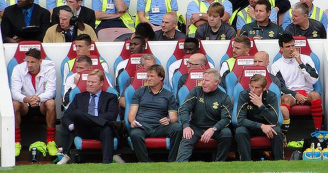 Ronald Koeman (front left) as manager