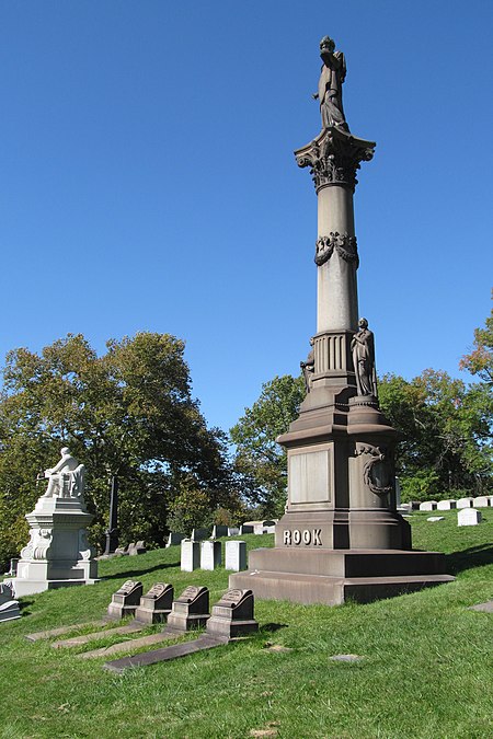 Rook monument from the right