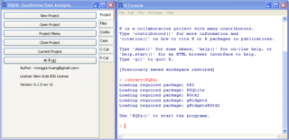 <span class="mw-page-title-main">RQDA</span> Qualitative data analysis tool