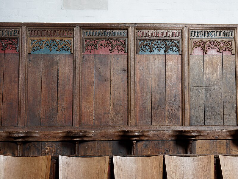 File:Sæby St Marys church choir stalls.jpg