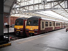 Unrefurbished 320s at Helensburgh Central SPT320s Helensburgh.JPG