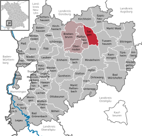 Poziția Salgen pe harta districtului Unterallgäu