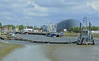 Saugbagger „Isern Hinnerk II“ im Fischereihafen Friedrichskoog, Dithmarschen