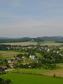 Pohled na Schönu z vrchu Kaiserkrone