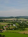 Blick von der Kaiserkrone auf Schöna (Vordergrund) und Reinhardtsdorf (Hintergrund)