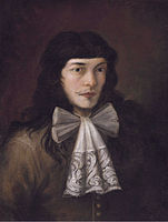 Self-portrait . 1680-1749. oil on canvas medium QS:P186,Q296955;P186,Q12321255,P518,Q861259 . 63.5 × 48.3 cm (25 × 19 in). Present whereabouts unknown.