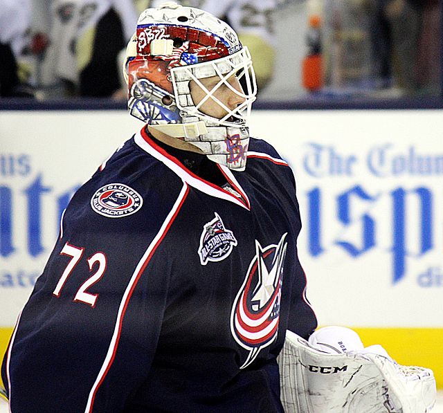 Bobrovsky with the Columbus Blue Jackets in December 2014