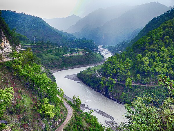 Sharda River near Jauljibi in Uttarakhand