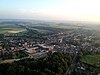 Aerial view of the town