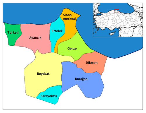 Districten van Sinop