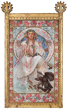 Painting of Josephine Crane Bradley as Slavia (1908)