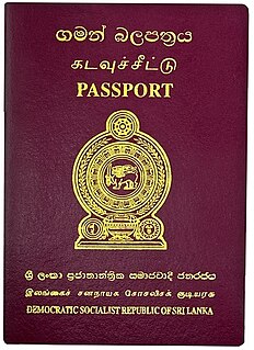 <span class="mw-page-title-main">Sri Lankan passport</span> Passport of Democratic Socialist Republic of Sri Lanka issued to Sri Lankan citizens