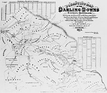 Squatting map of the Darling Downs district, 1864