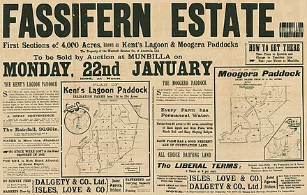 Estate map of Fassifern Estate including Moogera Paddocks and Kents Lagoon, Fassifern, Queensland, 1906 StateLibQld 2 263024 Estate map of Fassifern Estate including Moogera Paddocks and Kents Lagoon, Fassifern, Queensland, 1906.jpg