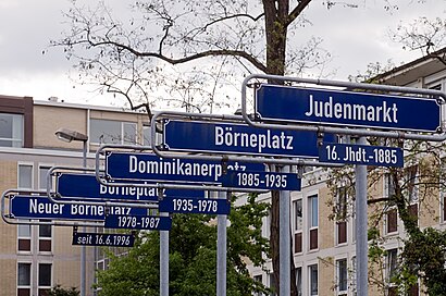 So kommt man zu dem Börneplatz mit den Öffentlichen - Mehr zum Ort Hier