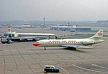 Sud Aviation Caravelle VI-R of TAP at London Heathrow Airport in 1966