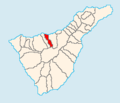 Map of Tenerife showing San Juan de la Rambla