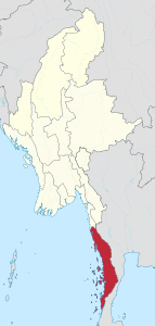 Tanintharyi Region – Beliggenhet