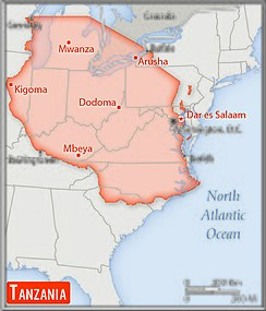مقایسه مساحت تانزانیا با مساحت ایالات متحده آمریکا