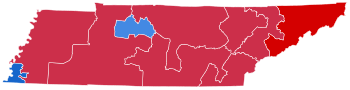 District results:
Republican
60-70%
70-80%
Democratic
60-70%
70-80% Tennessee Congressional Election Results 2018.svg