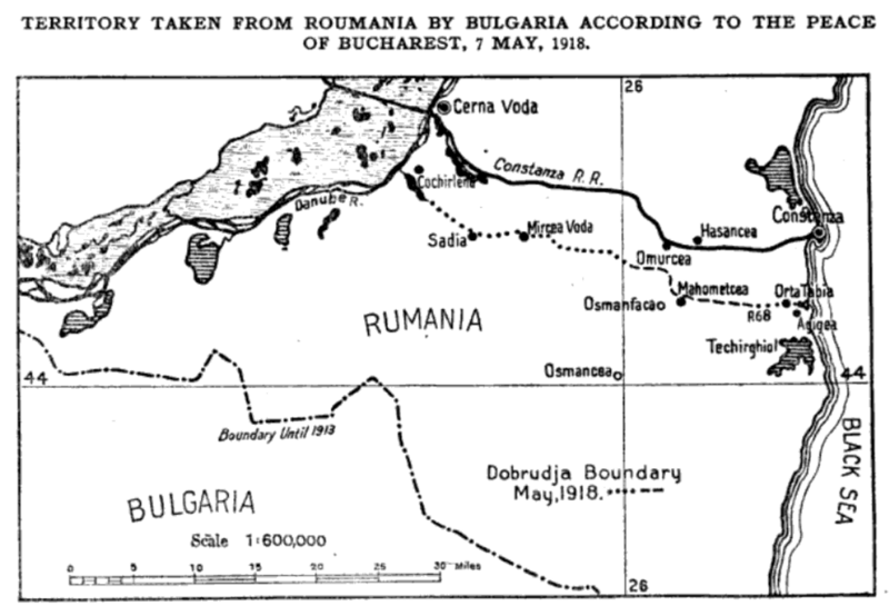 File:Territory taken from Roumania by Bulgaria according to the Peace of Bucharest (1918).png