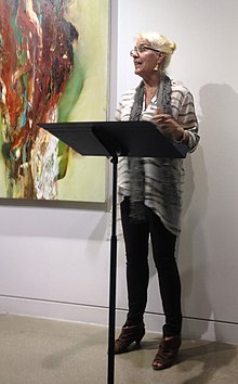 Terry Wolverton reading with Writers At Work at Art Institute of California, Hollywood, for LitCrawl. Los Angeles, 2016.