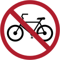 No bicycles