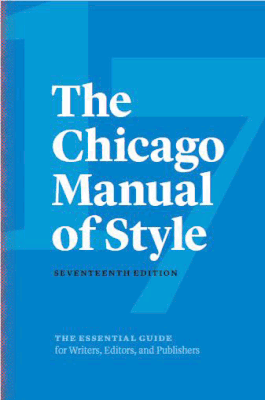 Chicago Manual of Style, 17. painos.  (2017)