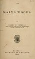 The Maine Woods (1864) by Henry David Thoreau