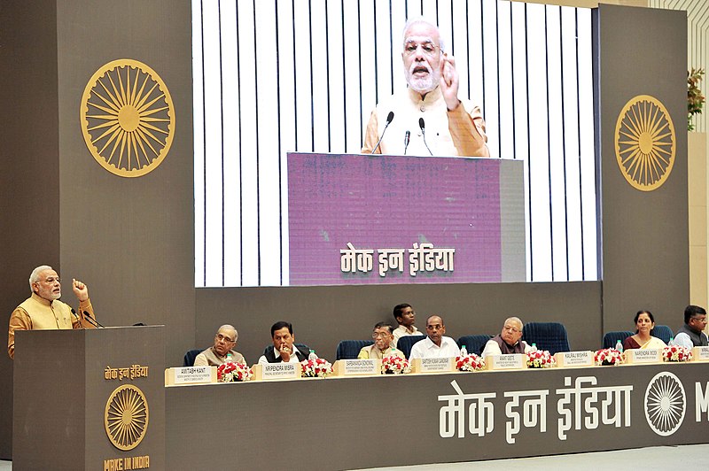 File:The Prime Minister, Shri Narendra Modi addressing at the inauguration of the “MAKE IN INDIA”, in New Delhi on September 25, 2014.jpg