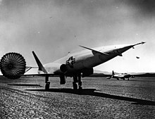 The X-10 deployed a parachute to shorten its landing roll. The X-10 deployed a parachute to shorten its landing roll.jpg