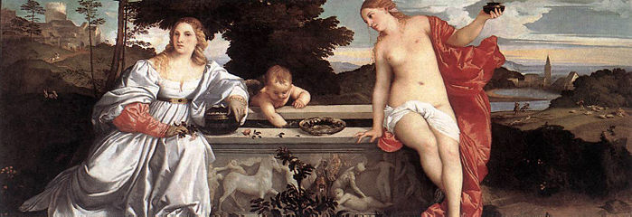 Maallinen ja taivaallinen rakkaus, 1512–1515.