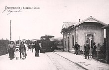 La stazione tranviaria nei primi anni del XX secolo