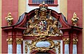 Wappen des Franz Georg v. Schönborn, Kurfürst von Trier, über dem Hauptportal der Basilika St. Paulin