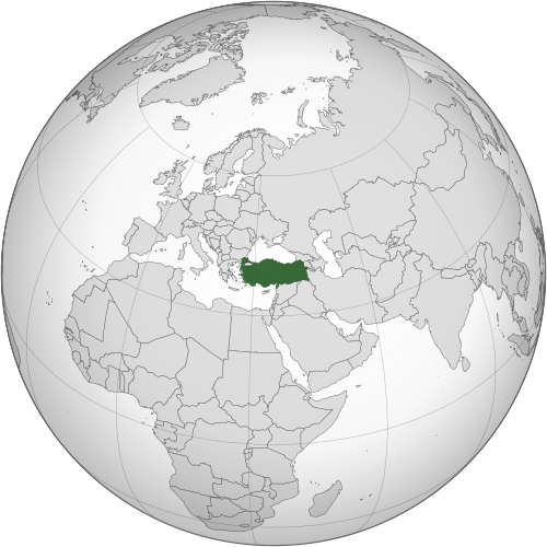 Location of the Republic of TÃ¼rkiye (Source Â» Wikimedia)
