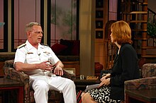 Sheila Gray (right) interviews Navy Rear Admiral Miles B. Wachendorf (left) on Fox 19 in the Morning. US Navy 070831-N-7163S-001 U.S. Joint Forces Command Chief of Staff, Rear Adm. Ben Wachendorf, appears on WXIX-TV's morning news program, Fox 19 In The Morning, with local television hostess Sheila Gray.jpg