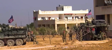 U.S. special operations forces near Manbij, acting as advisors to the Syrian Democratic Forces, March 2017 US SOF near Manbij.png