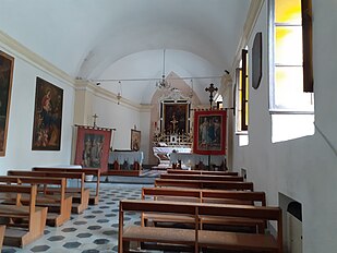 Uatòiu de Santa Marìa Madaléna (Castrevegliu), vista de l'internu, versu l'ãtâ mazû