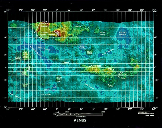 金星の地図
