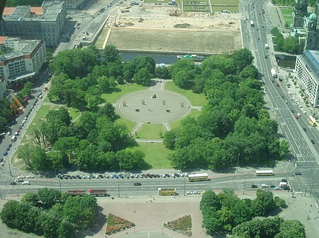 View of Marx Engels Forum from the Berlin TV tower