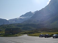 Le col du Simplon, point culminant de la E62 à 2005 mètres d'altitude.