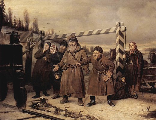 Bij de spoorweg (1868), Tretjakovgalerij, Moskou