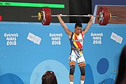 Deutsch: Gewichtheben bei den Olympischen Jugendspielen 2018; Tag 2, 10. Oktober 2018; Jungen 62 kg English: Weightlifting at the 2018 Summer Youth Olympics at 8 October 2018 – Boys' 62 kg