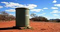 * Nomination Water tank in the West MacDonnell Ranges --99of9 05:45, 29 September 2009 (UTC).  Comment Sharpness and composition are good. But there is CA (blue fringe) on top of the tank. Can you fix it? --Cayambe 19:00, 30 September 2009 (UTC)  CommentNice pickup, thanks! I've had a bit of a fix, see if you like it now. --99of9 01:00, 1 October 2009 (UTC) * Promotion Good job. Ok for me now. --Cayambe 06:15, 1 October 2009 (UTC)