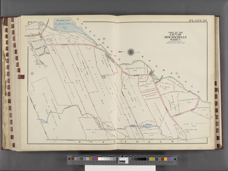 File:Westchester, V. 1, Double Page Plate No. 28 (Map bounded by East Chester, Scarsdale, Quaker Ridge Rd., Mildred Parkway) NYPL2055675.tiff