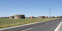 World War II fuel tanks of No. 12 Inland Aircraft Fuel Depot Wolseley fuel tanks.jpg